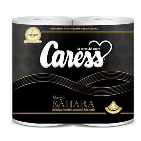 CARESS CARTA IGIENICA 4 ROTOLI 2 VELI SAHARA (Confezione da 20 pezzi) 