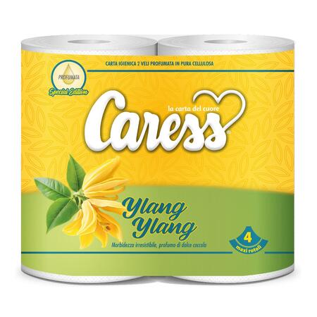 CARESS CARTA IGIENICA 4 ROTOLI 2 VELI YLANG YLANG (Confezione da 20 pezzi) 