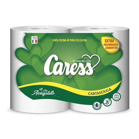 CARESS ASCIUGATUTTO 2 ROTOLI 2 VELI (Confezione da 24 pezzi) 