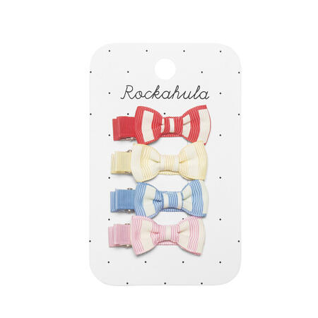 Set 4 Mini Bow Clips Vintage Seaside – Rockahula Kids