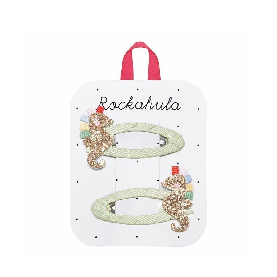 Rainbow Seahorse Clips – Set 2 Fermagli Cavalluccio Marino Glitter | Rockahula Kids