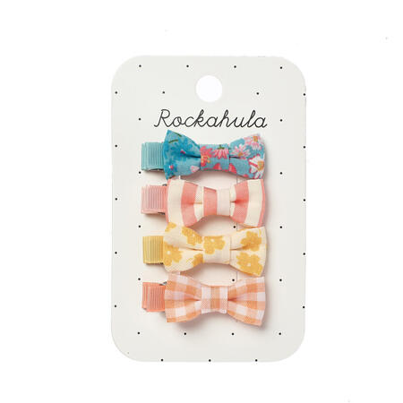 Mini Bow Clips Heidi Mix – Set 4 Fiocchetti Colorati | Rockahula Kids