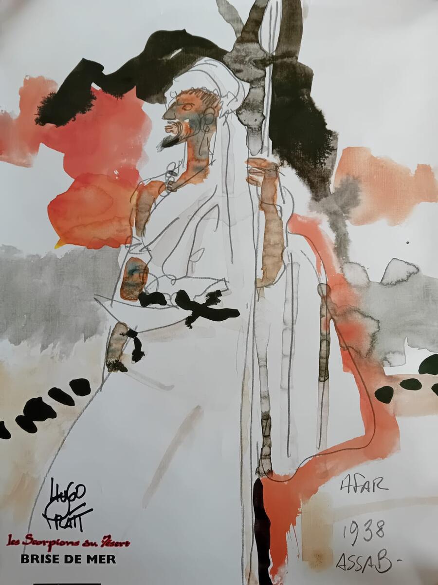 Poster Gli Scorpioni del Deserto Originale 1997 - Hugo Pratt Brise de Mer 