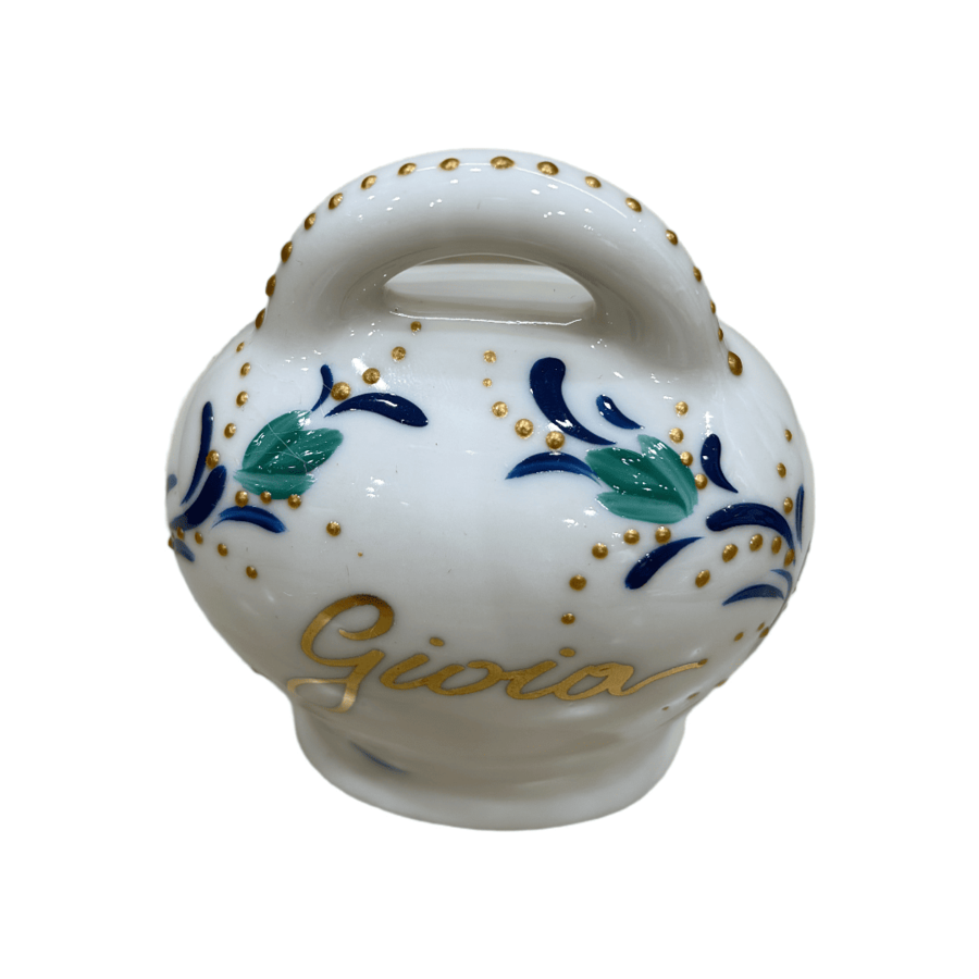 Sharon Italia - Campana in Porcellana Artistica con Scritta "Gioia" in Oro - 9,5xH12 cm