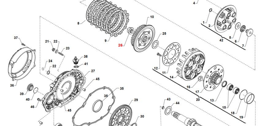 DADO FISSAGGIO TAMBURELLO FRIZIONE FLANGIATO