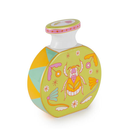Henriette - Bottiglia Diffusore "Scarabeo" Grande in Porcellana Multicolor - 375 ml | 12x14,5 cm