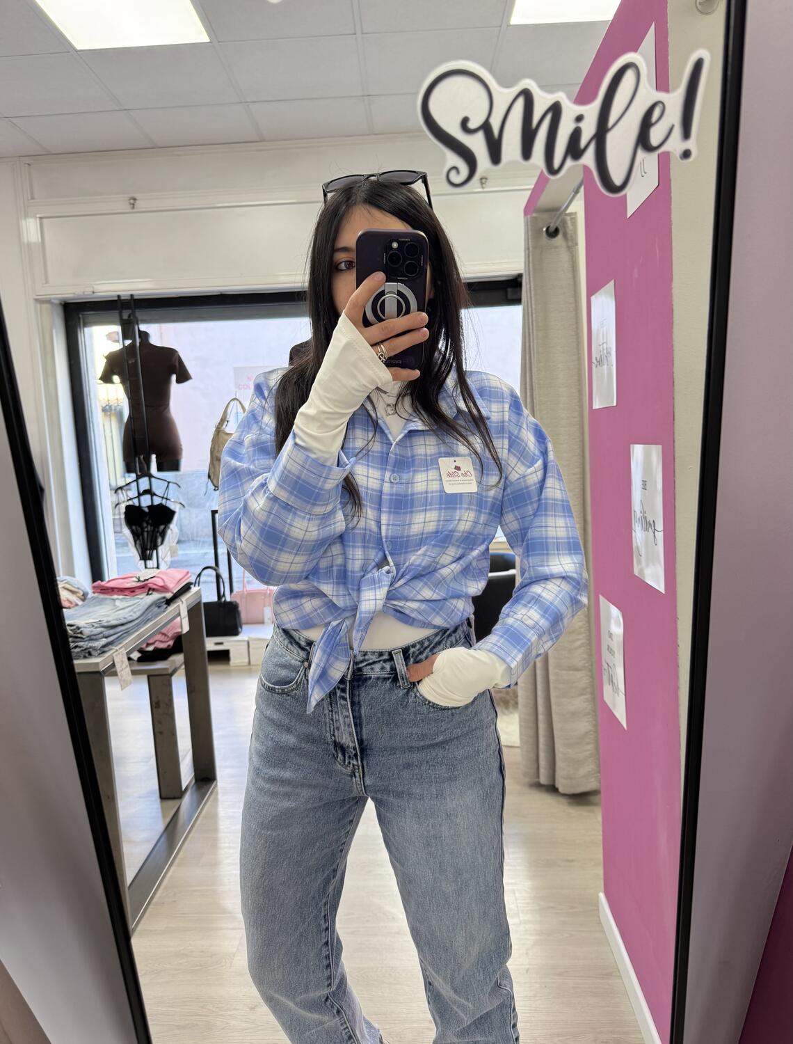 NOVITÀ Camicia a scacchi in misto viscosa