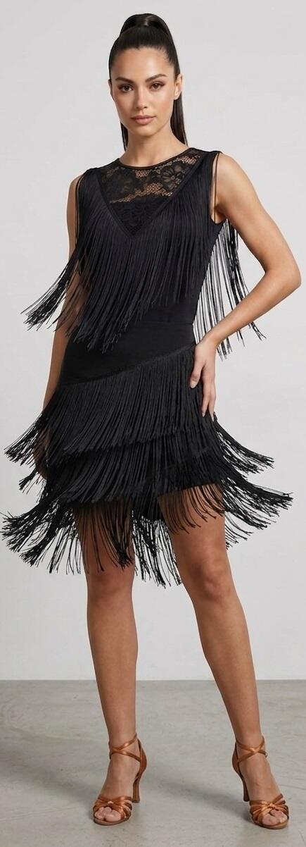 Elastic skirt with fringes 2-0057