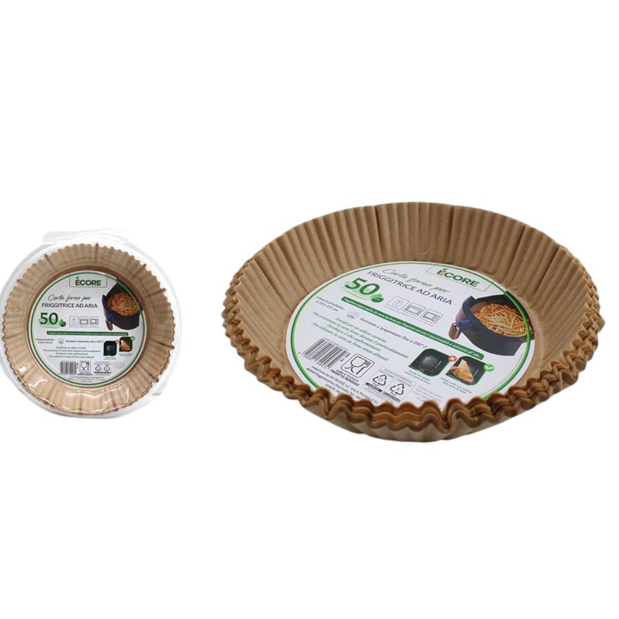 INTRADE CARTA PER FRIGGITRICE AD ARIA 50 PEZZI 16 CM (Confezione da 12 pezzi) 