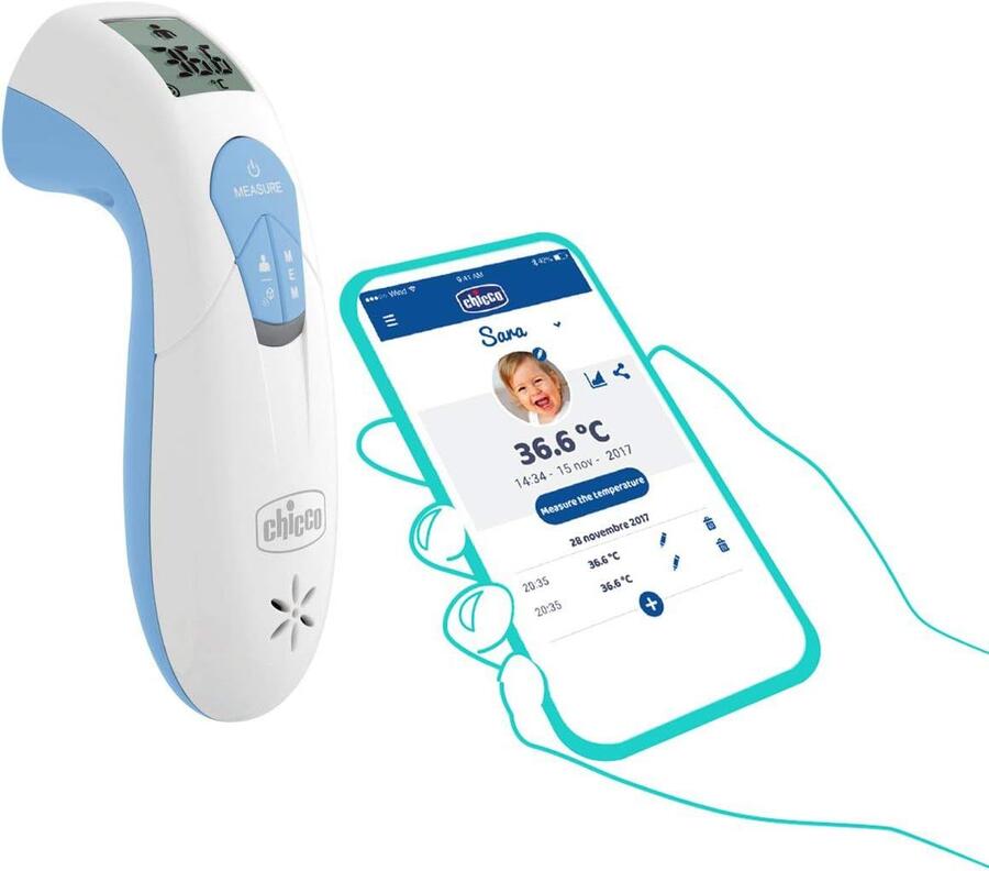 Chicco Thermo Family Termometro a Infrarossi con App, Bianco