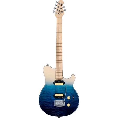 Sterling by Music Man Axis AX3 Quilted Maple Spectrum Blue