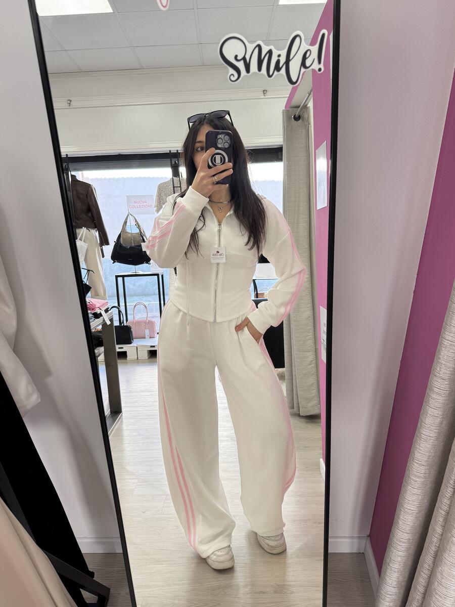 NOVITÀ Completo tuta felpa crop e pantalone baggy