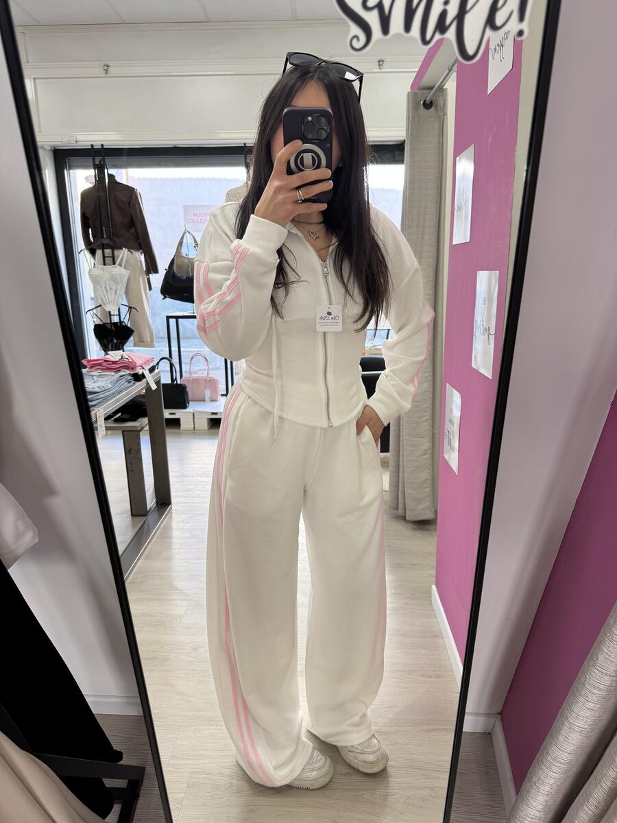 NOVITÀ Completo tuta felpa crop e pantalone baggy