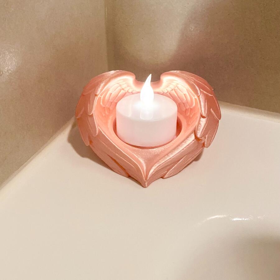 Bomboniera Ali d’Angelo – Porta Candele in PLA Liscio