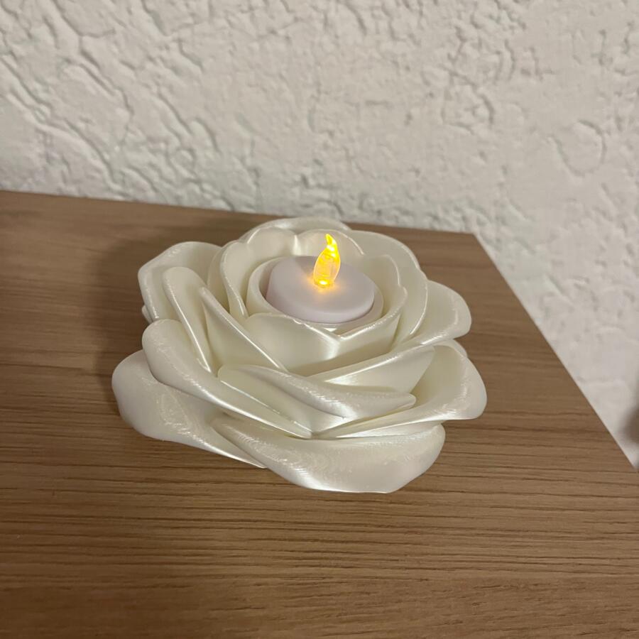 Bomboniera Porta Candela Rosa 