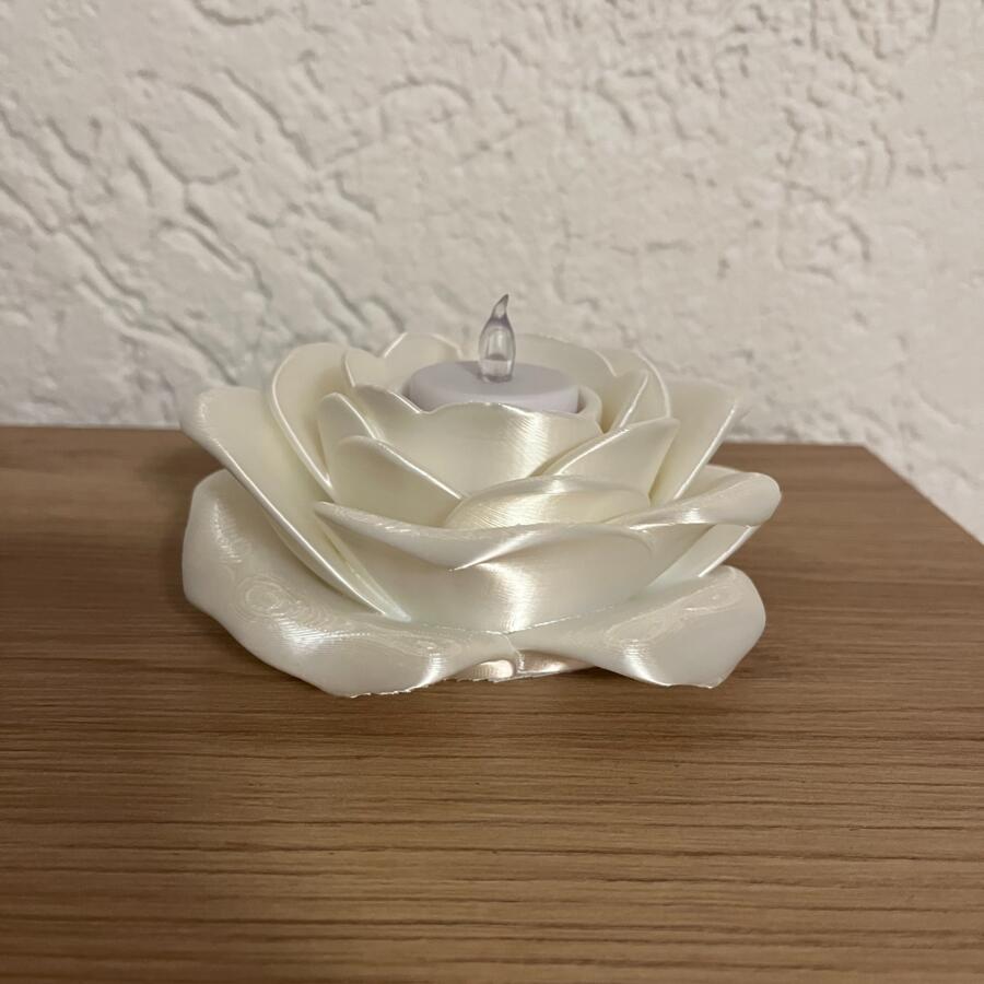 Bomboniera Porta Candela Rosa 