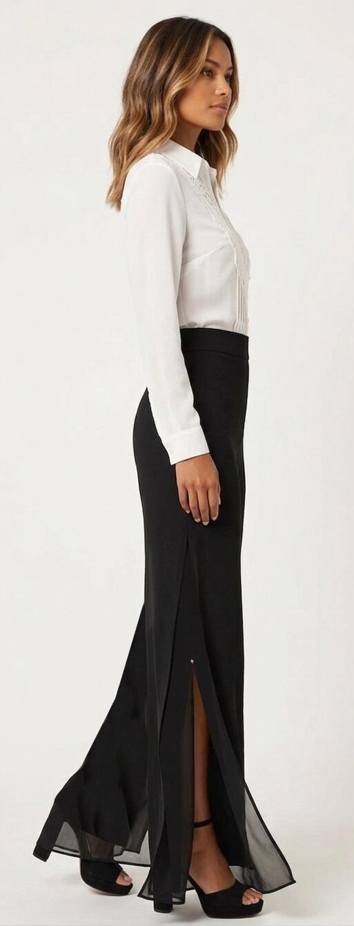 Jersey trousers lined with tulle size SM 1-0016A open at the sides
