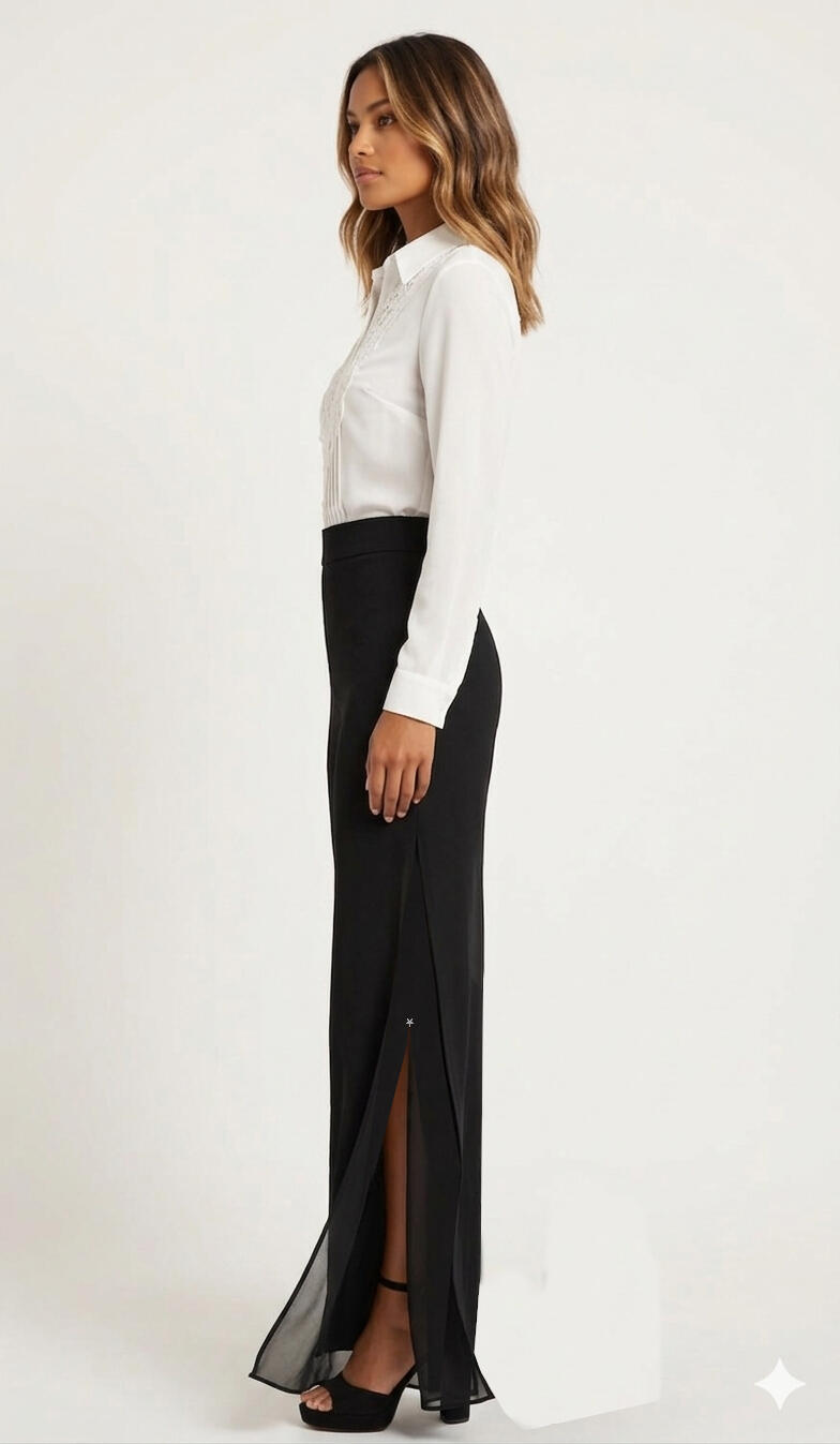 Jersey trousers lined with tulle size SM 1-0016A open at the sides