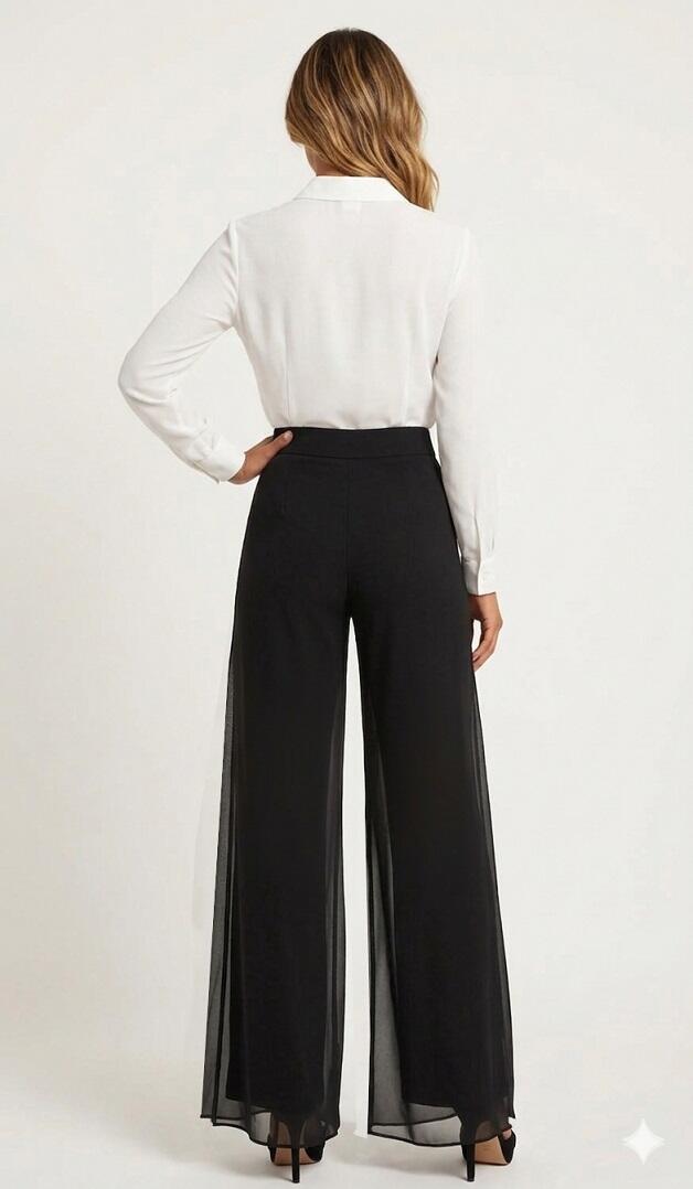 Jersey trousers lined with tulle size SM 1-0016A open at the sides