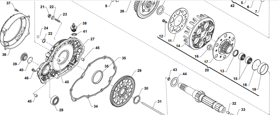 GUARNIZIONE COPERCHIO FRIZIONE TM KZ-R3 KZ-R2 KZ-R1 