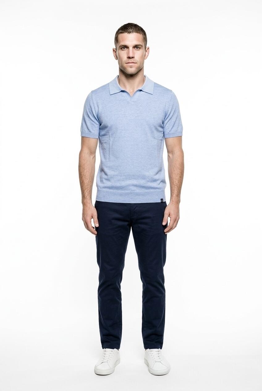 Telamira Polo Tinta a Freddo Azzurro