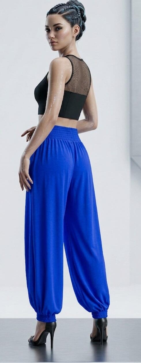 PANTALONE DA BALLO A VITA ALTA BABUSCA con polsino finale IN 3 VARIANTI 1-0011