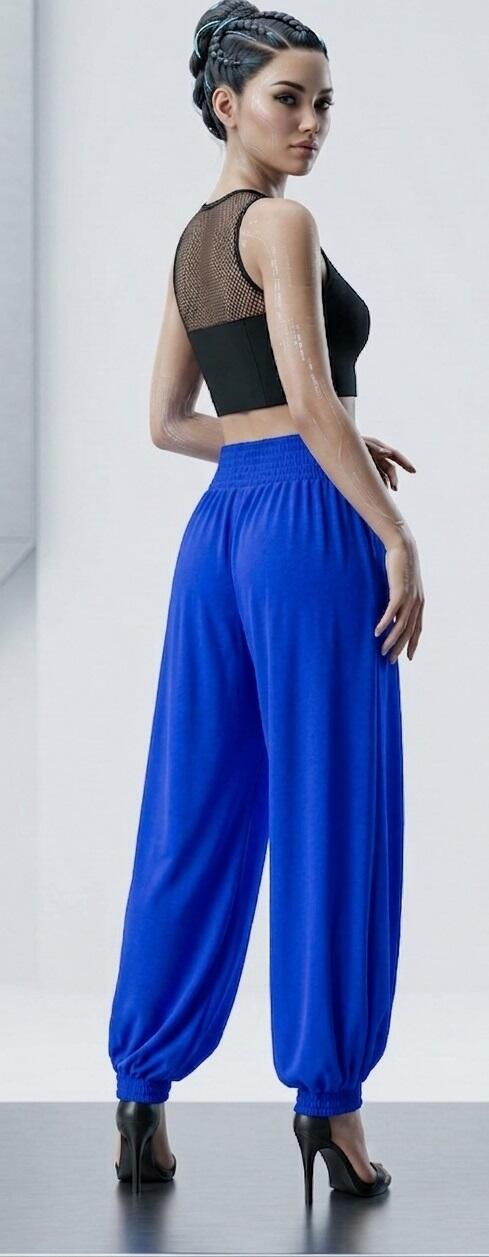 PANTALONE DA BALLO A VITA ALTA BABUSCA con polsino finale IN 3 VARIANTI 1-0011