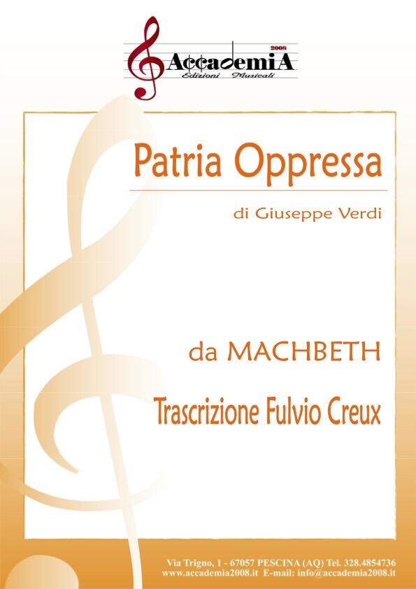 PATRIA OPPRESSA (Per Banda) - Fulvio Creux / Giuseppe Verdi