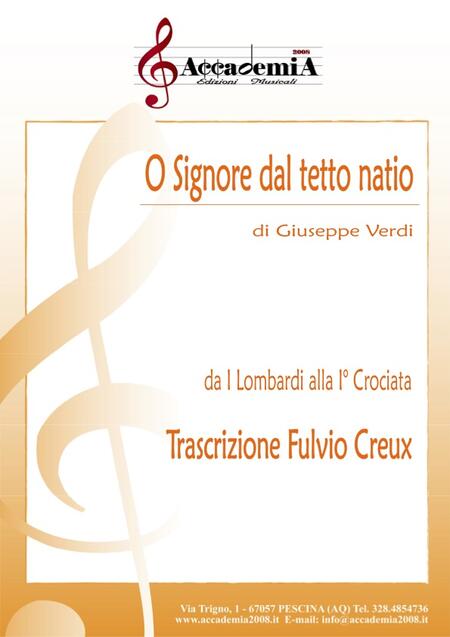 O SIGNORE DAL TETTO NATIO (Per Banda) - Fulvio Creux / Giuseppe Verdi