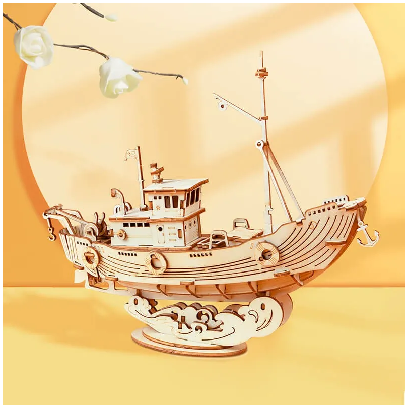 Barca da pesca 3d Wooden Puzzle