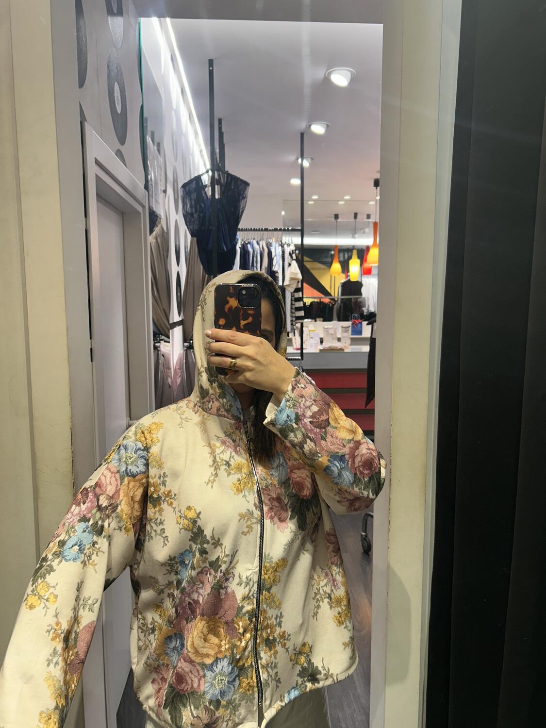 Felpa leggera stampa damascata 