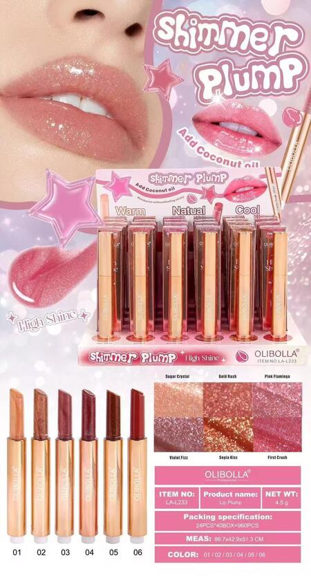 OLIBOLLA SHIMMER PLUMP
 [Conf.da 24 pezzi]