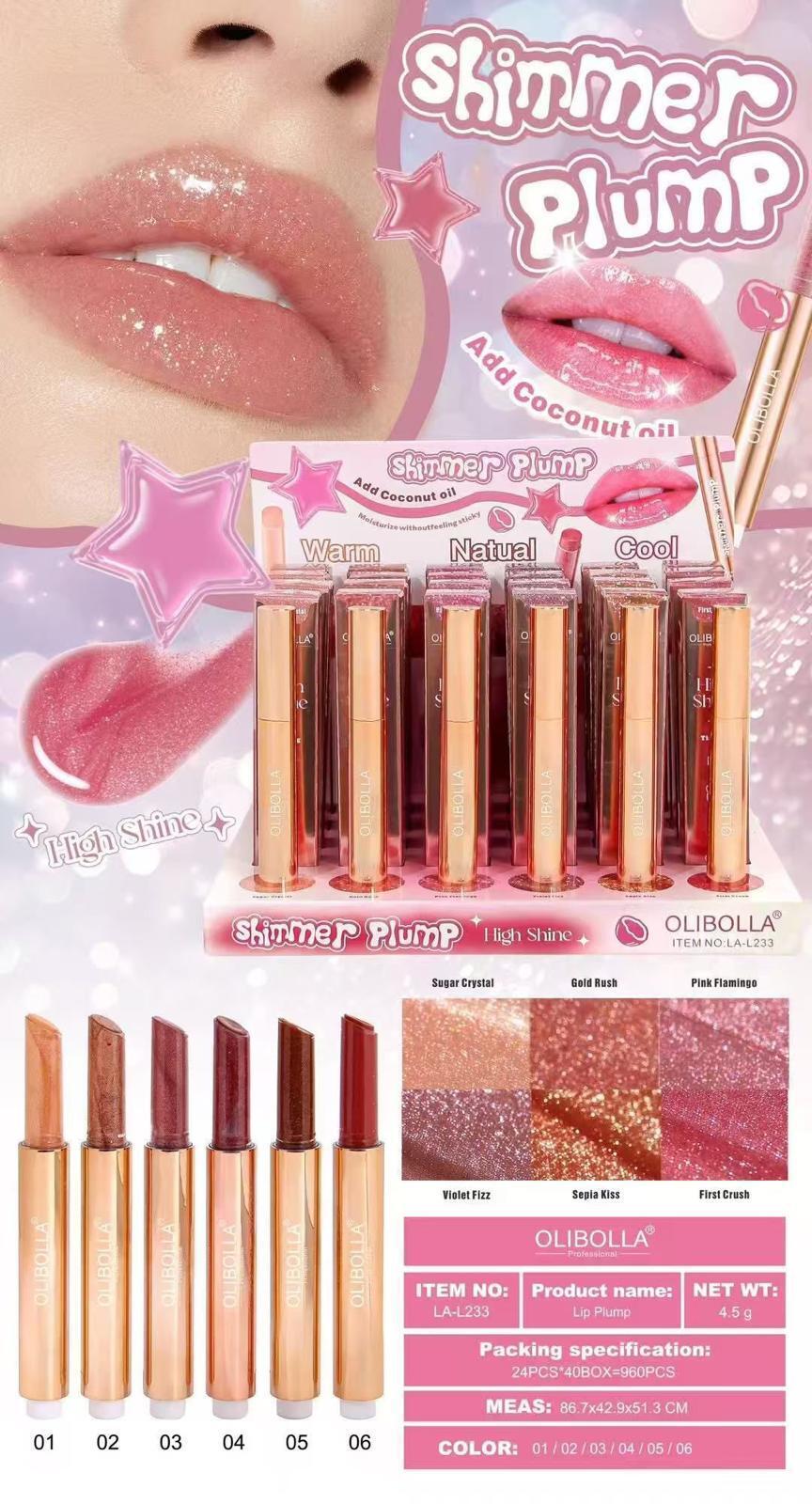 OLIBOLLA SHIMMER PLUMP
 [Conf.da 24 pezzi]