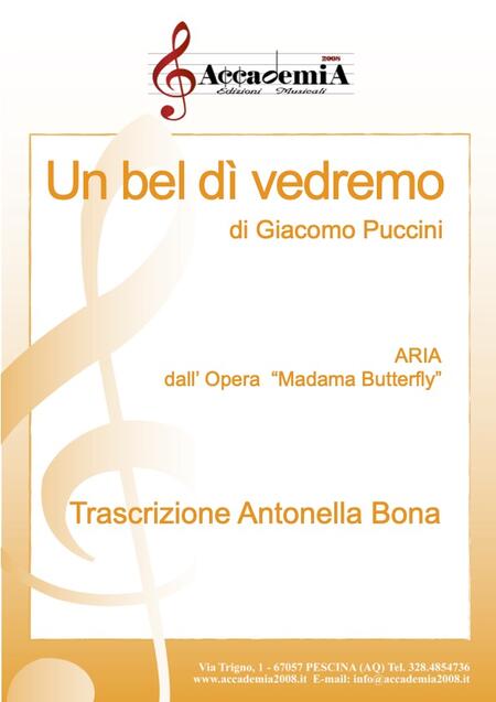 UN BEL DI VEDREMO (Per Banda) - Antonella Bona / Giacomo Puccini