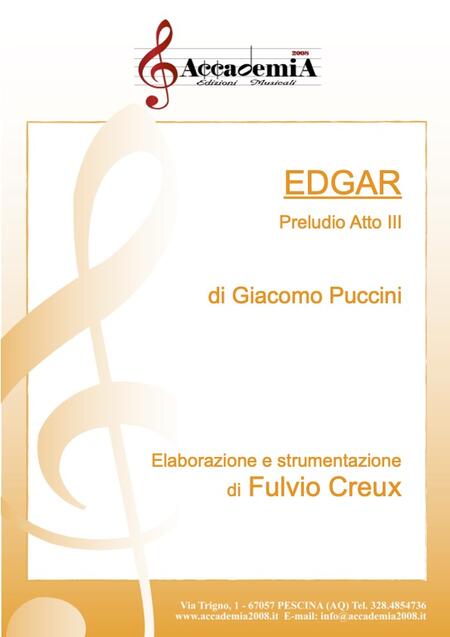 EDGAR " Preludio Atto III" (Per Banda) - Fulvio Creux / Giacomo Puccini