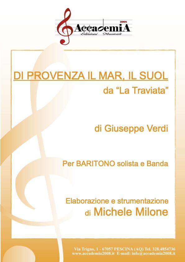 DI PROVENZA IL MAR, IL SUOL (Per Banda) - Michele Milone / Giuseppe Verdi