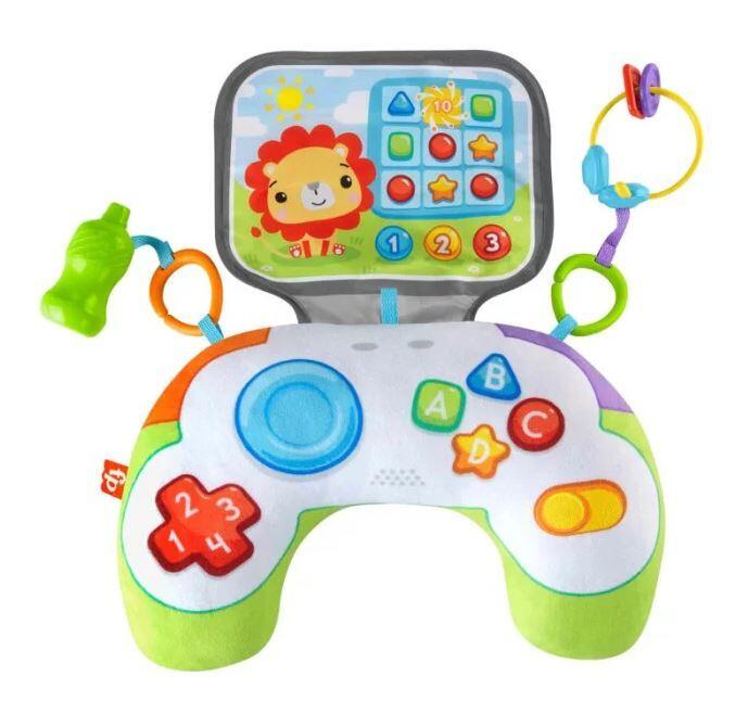 Fisher-Price Cuscino Baby Gamer sensoriale con 2 giochi agganciabili – Per neonati 0+ mesi, lavabile