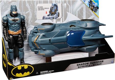 Batman, Shadow Guardian Batmobile e action figure di Batman, giocattoli per bambini dai 3 anni in su