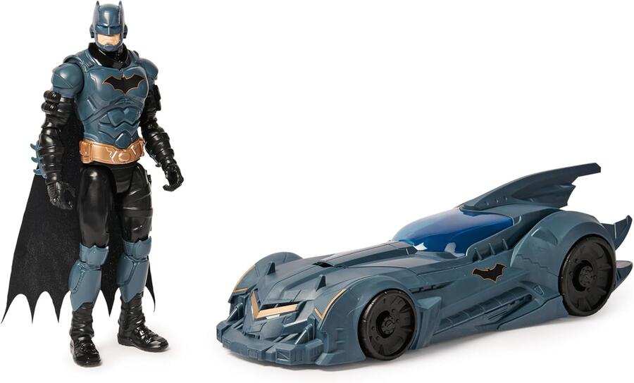 Batman, Shadow Guardian Batmobile e action figure di Batman, giocattoli per bambini dai 3 anni in su
