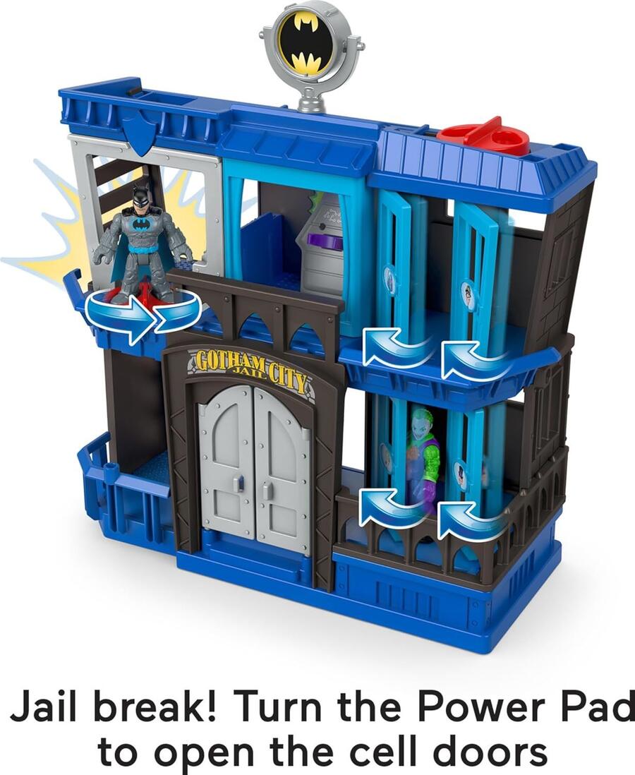 Fisher-Price Imaginext - DC Super Friends Prigione di Gotham City, playset prigione con personaggi di Batman e Joker, Giocattolo per Bambini 3+ Anni, HHP81