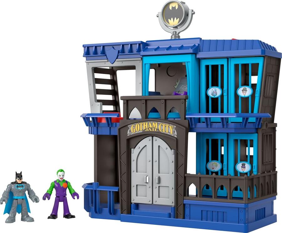 Fisher-Price Imaginext - DC Super Friends Prigione di Gotham City, playset prigione con personaggi di Batman e Joker, Giocattolo per Bambini 3+ Anni, HHP81