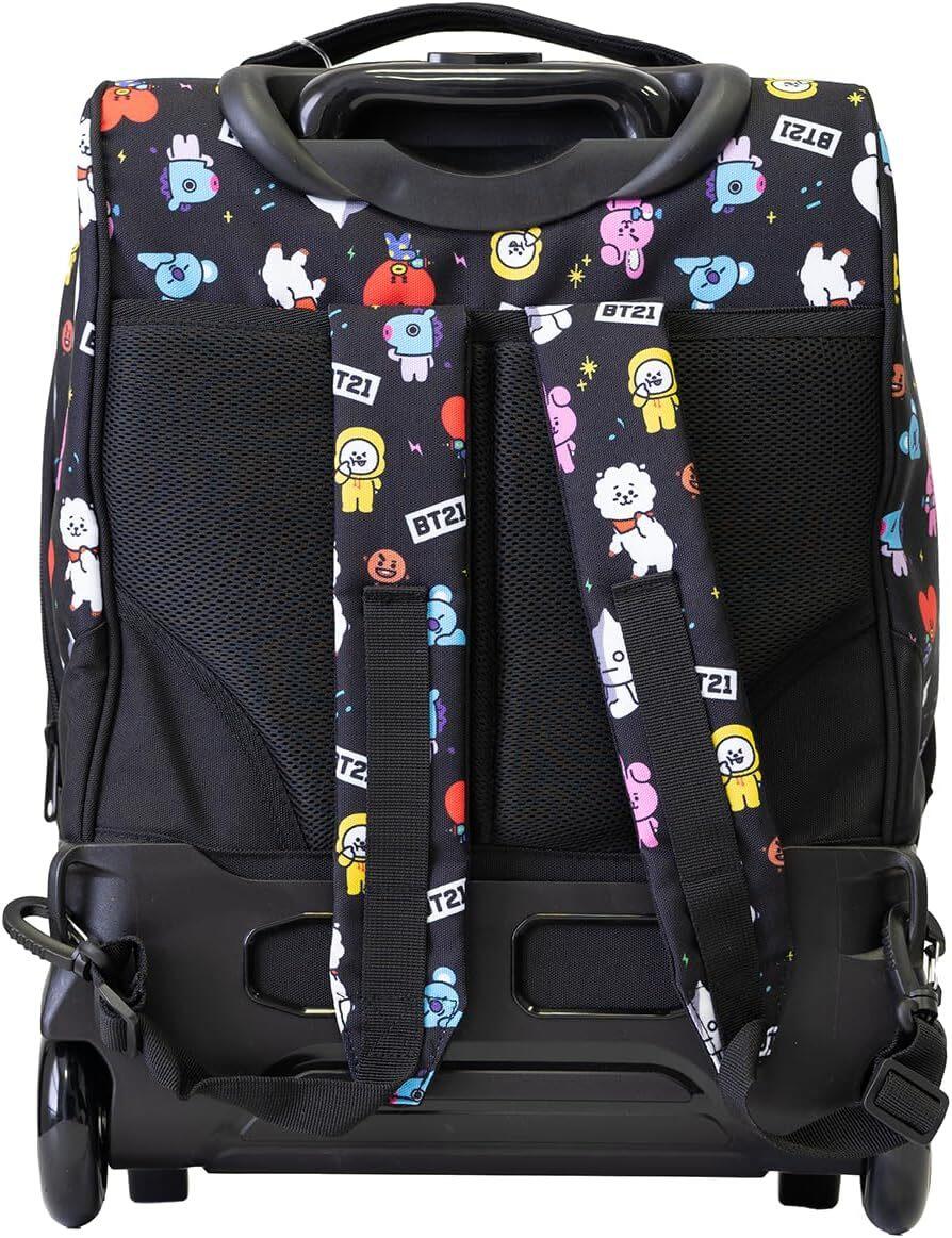 Zaino Trolley Scuola Elementare per Bambini 34x25x52 cm con Ruote in Gomma Zainetto da Bambino o Bambina - BT21