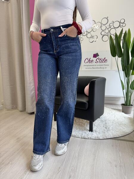 NOVITÀ Jeans straight leg brillantini