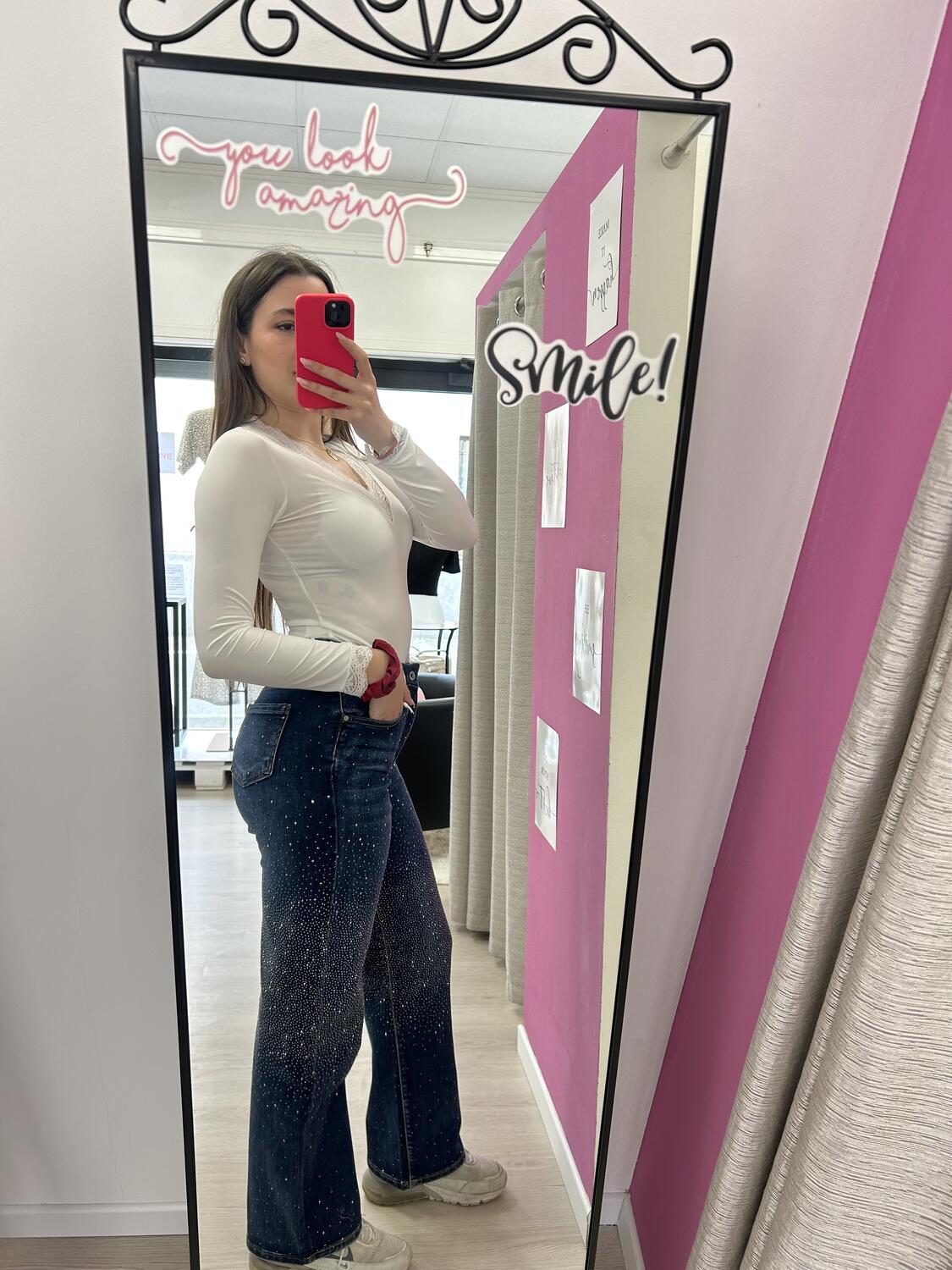 NOVITÀ Jeans straight leg brillantini