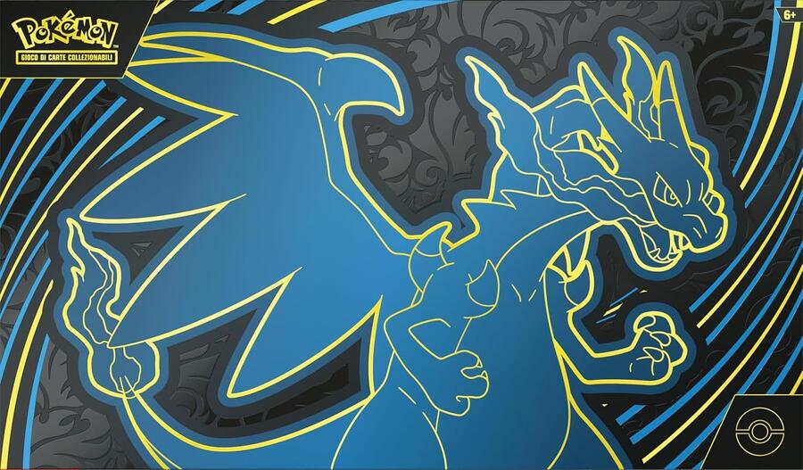 Pokémon: Collezione Ultra Premium Mega Charizard X-ex del GCC Pokémon (due carte promozionali olografiche, 18 buste di espansione e accessori premium)