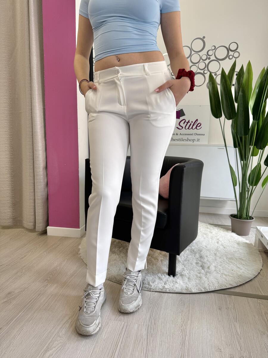 NOVITÀ Pantalone a sigaretta bianco