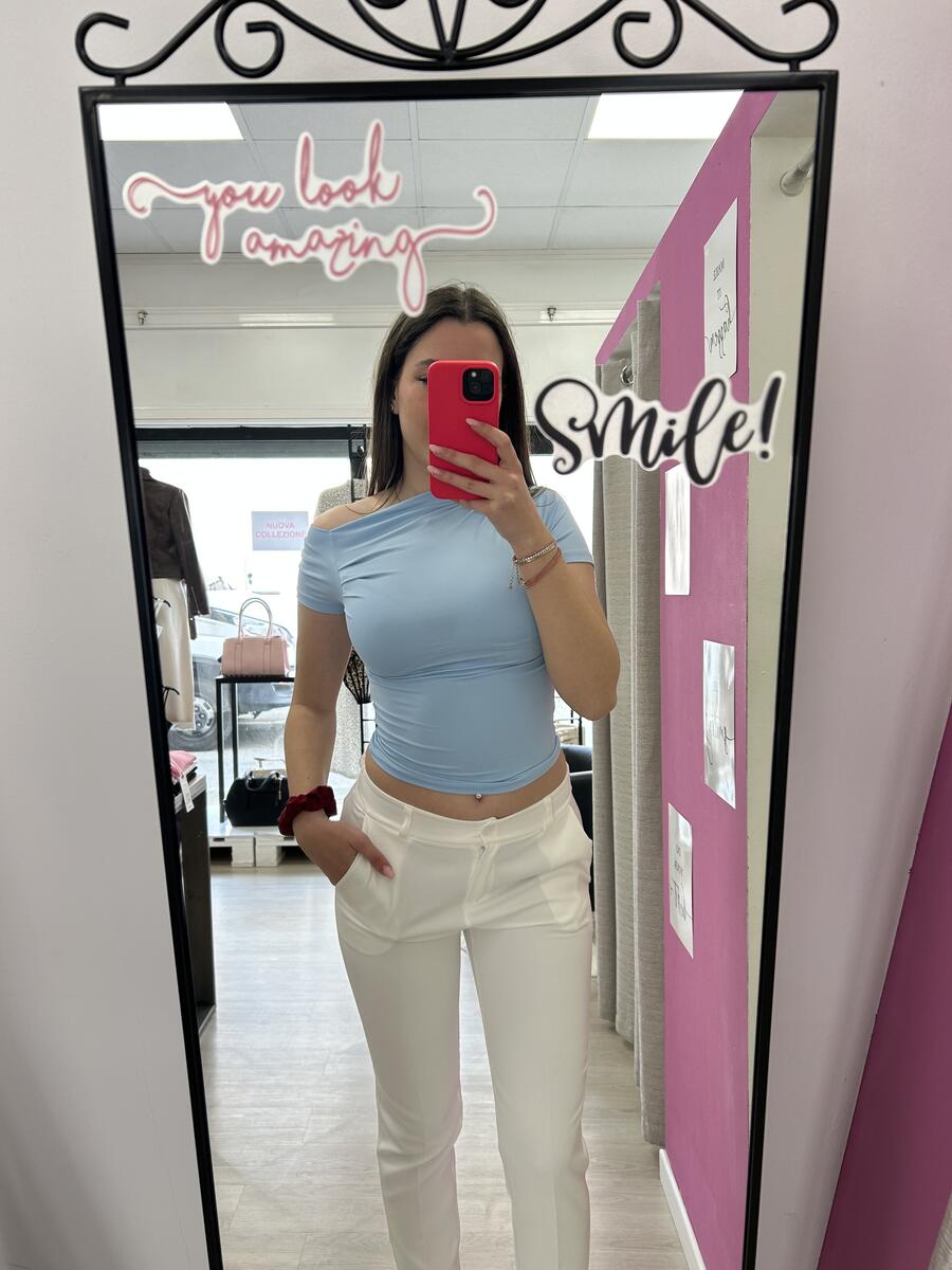 NOVITÀ Pantalone a sigaretta bianco