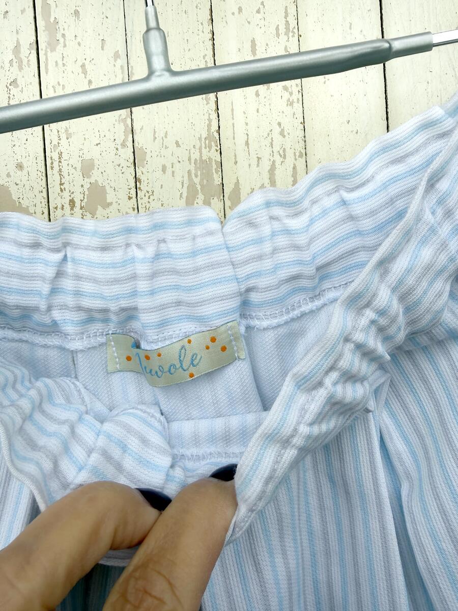 Gonna righe azzurre e grigie 