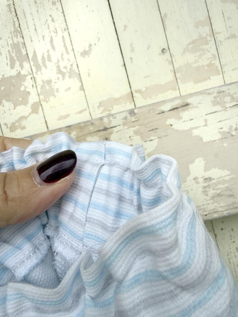 Gonna righe azzurre e grigie 