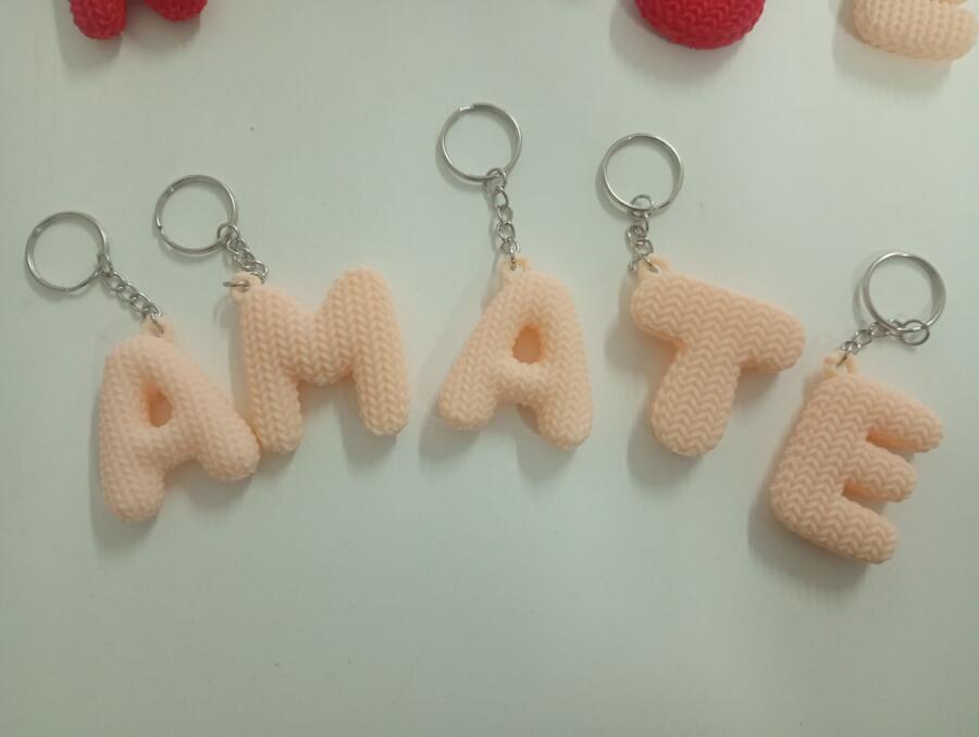 Lettera portachiavi 3D ispirato amigurumi